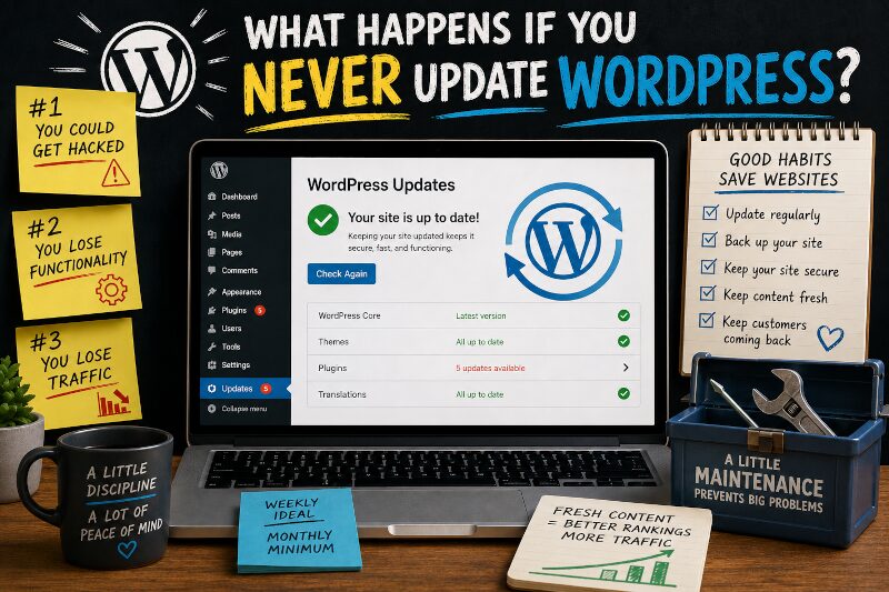 What happens if you never update WordPress?